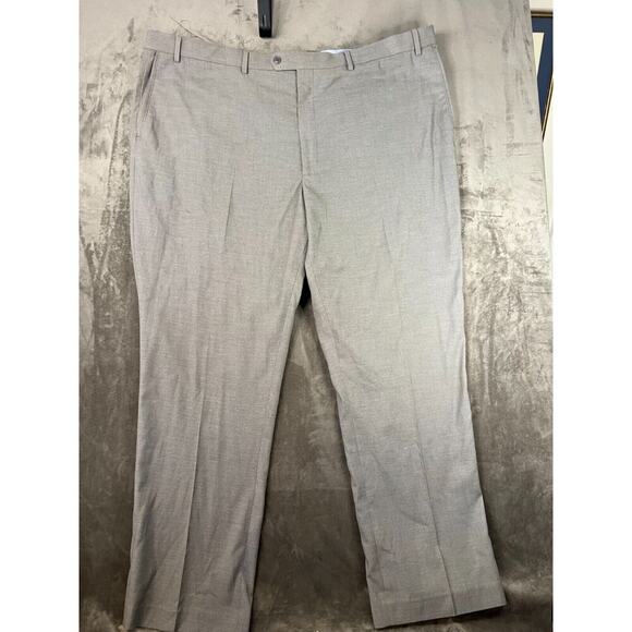 Roundtree & Yorke Travel Smart Big Man Pants 48x30 Classic Flat‎ Front gray - Picture 1 of 5
